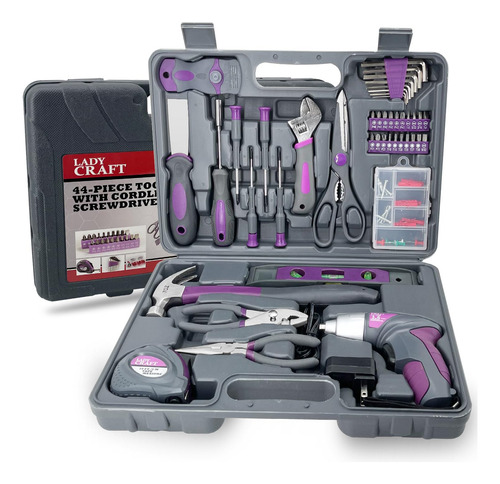 Juego De Herramientas Destornillador 44 Unids 4v Color Rosa