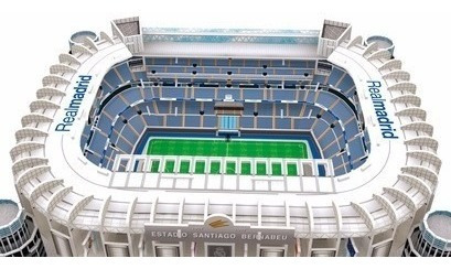 Maqueta Estadio 3d Para Armar Con Luces! Cancha Real Madrid