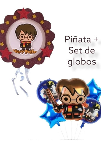 Piñata  Harry Potter+ Set De Globos 