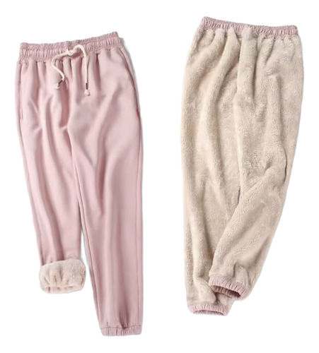 Pants Talla 8 A 10 Años Borrega Interna Calientito Rosa