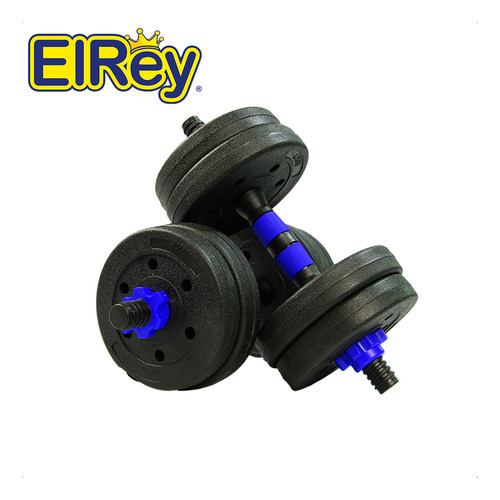 Set 2 Mancuernas + Barra 3en1 + 20kg Disco Pesa Pvc - El Rey
