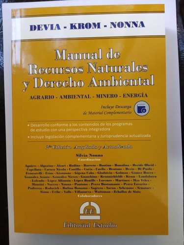 Manual De Recursos Naturales Y Derecho Ambiental. E. Estudio
