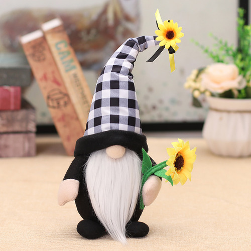 (bkw) Gnomes Scandinavian Tomte Nisse Swedish Sunflower Elf