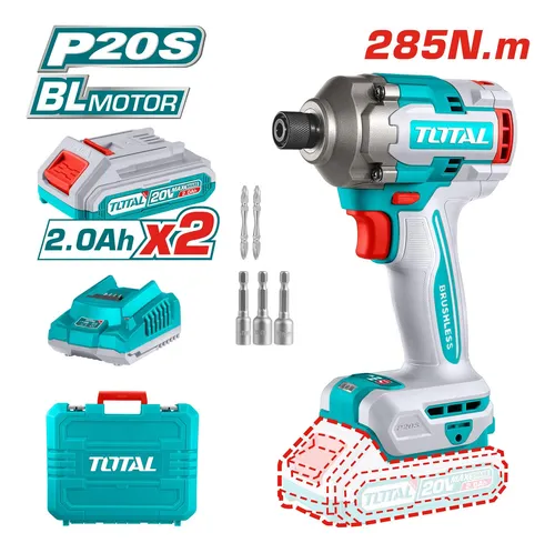 Atornillador De Impacto Inalambrico Total 1/4 Utirli2028 Bat