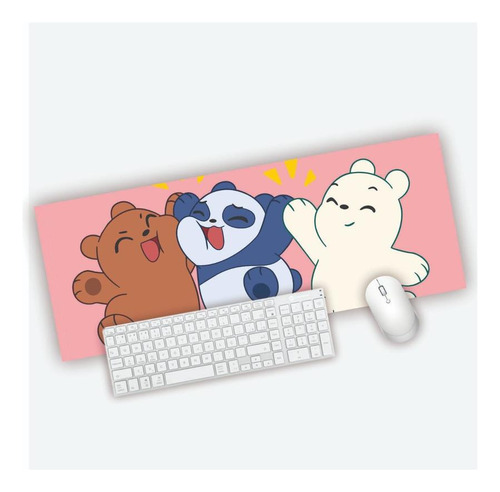 Mouse Pad Grande Gamer Trio Urso Sem Curso