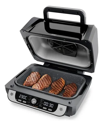 Fritadeira Elétrica Air Fryer WAP Cozinha Barbecue com Painel Digital e 12 Funções Preto e cinza