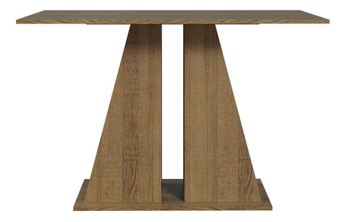 Mesa De Comedor Rectangular Madesa 4 Puestos Marrón Crema