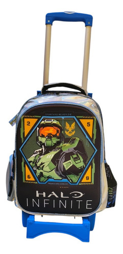 Mochila Escolar Con Carro Halo Infinite Master Chief Keepack