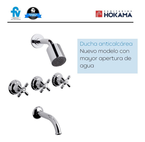 Combo Baño Griferia Fv Completo Plus Casa Moderno Canillas