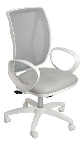 Silla Operativa Diseño Alma Indar Blanca Mesh Con Garantia 