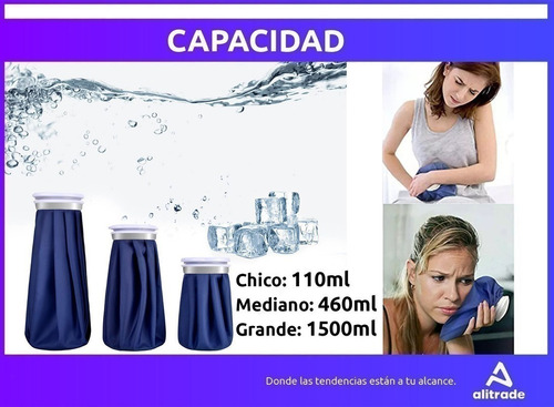 Imagen 4 de 10 de Set 3 Bolsas Hielo Frio Calor Kinesiologia + Fajas Alitrade