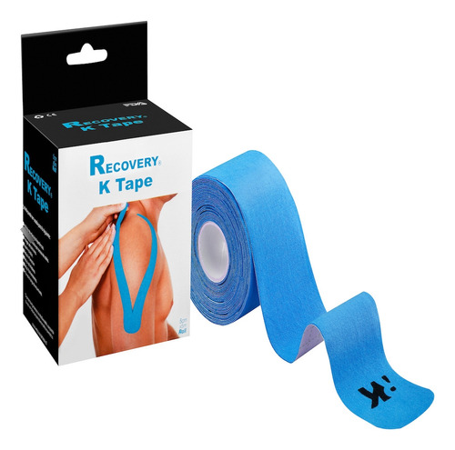 Tape Kinesiológico Precortado Azul Claro 5 Cmx5mt Recovery