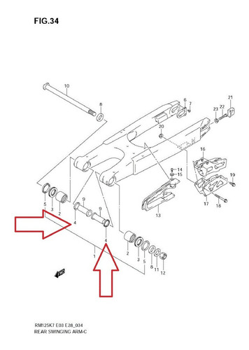 Par Retentor Balança Traseira Para Rm125-250/dr650se/vz1500