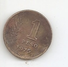 Moneda 1 Peso Argentina 1975