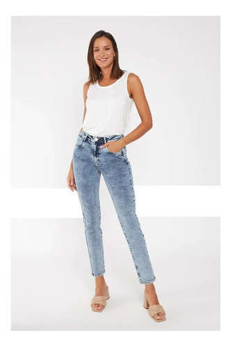 Jeans Mujer Amalia Mom Esfumado