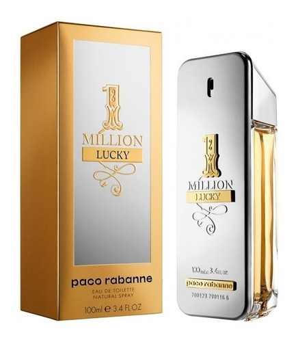 1 Million Lucky De Paco Rabanne 100 Ml Edt Para Caballero