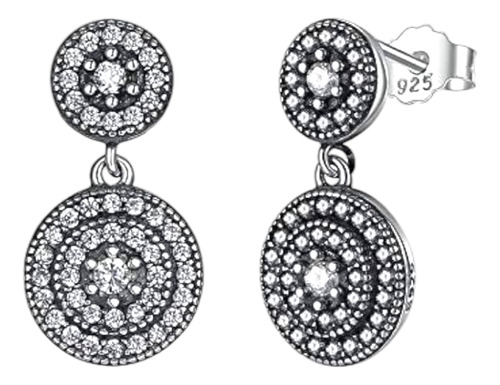 Aretes Círculos Radiantes Pavé