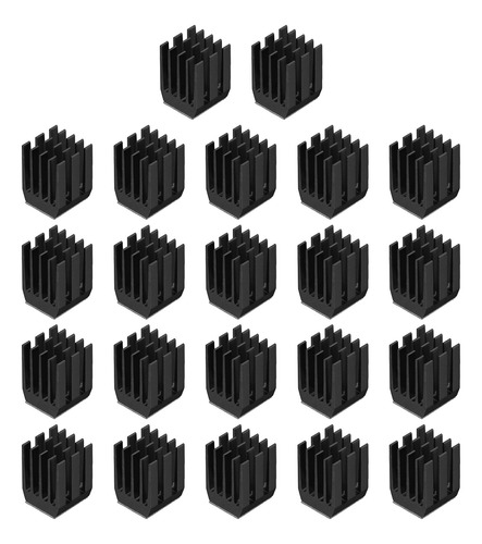 Disipador Calor Aluminio Adhesivo Fijo Para Chip Cpu Fet Ic