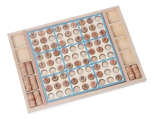 Juego De Mesa De Nueve Cuadrados Sudoku De Madera