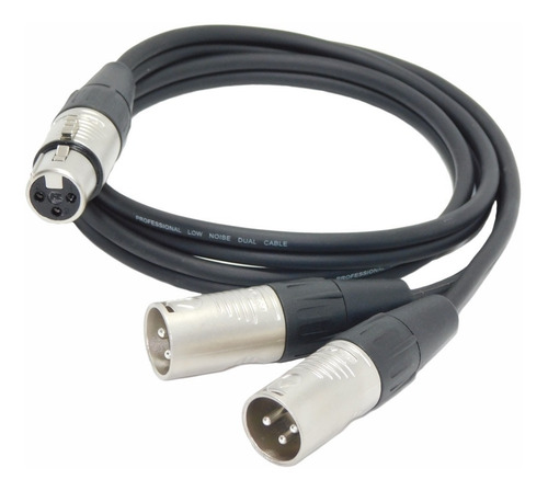 Imagen 3 de 3 de Cables Adaptador Canon Hembra 2 Machos Balanceado Neutrik