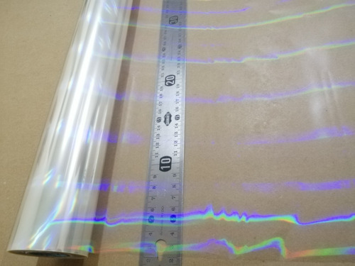 Foil Holografic Transparente Tradicional 32 Cm X 1.5 Mts 