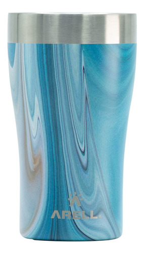 Copo Térmico Arell Tulip Pint 500ml Azul Marble Blue Fantasy