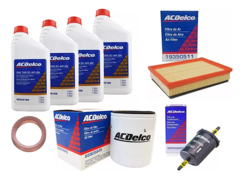 Kit Revisão 4l Óleo E Filtros 5w30 Sintético Onix 2013 2016