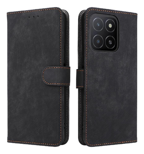 Funda For Honor X5b Plus 4g Cierre Magnético Pu Cuero Flip