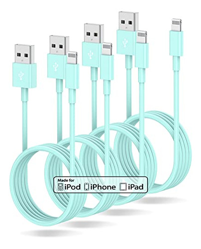 4 Pack 3ft iPhone Cargador Apple Mfi Certi B09s3hg3js_020424