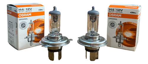 Paquete 2 Focos H4 Osram Original Bilux 12v 60/55w Alta/baja