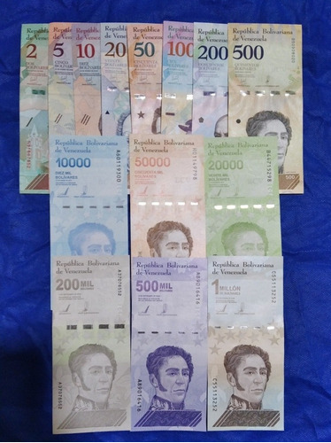 Set De 14 Billetes Soberanos, Estado Unc. 
