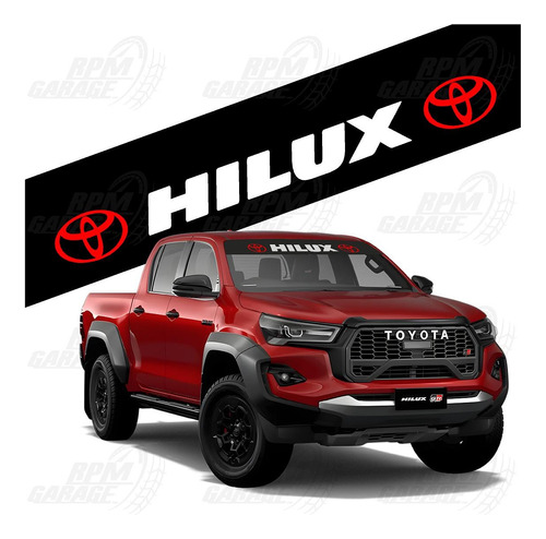 Sticker Parabrisas Sombrilla Adhesiva Tapasol Toyota Hilux