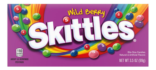 Skittles Caja De Teatro De Dulces Masticables Wild Berry, Ca