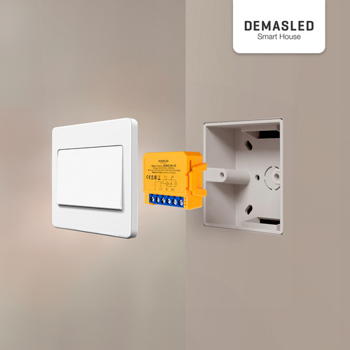 Interruptor Control Dimmer Inteligente Para Leds E Iluminación Wifi Inteligente 1 Salida Ac100-240v Ip20 Demasled