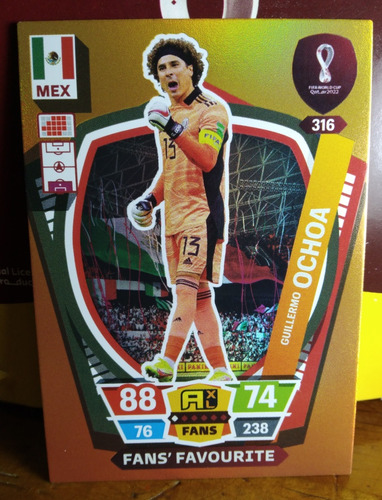 Adrenalyn Qatar 2022 Panini Guillermo Ochoa Fans' Favourite 