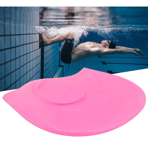 Gorro De Natación De Silicona Protección Para Los Oídos Rosa