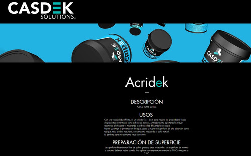 Aditivo Acrílico Casdek 4 Kg Para Cemento/mezclas Tipo Toro