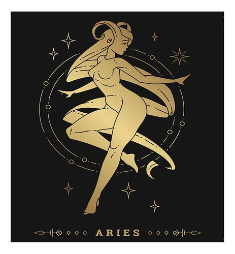 Vinilo 60x60cm Oro Aries Ariano Zodiaco Astrologia