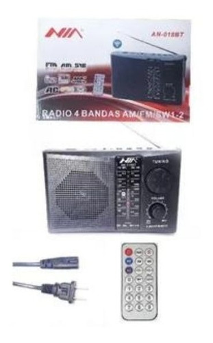 Radio Nia 4 Bandas Con Bluetooth Y Control Remoto An-018