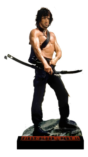 Rambo Sylvester Stallone  Figuras 2d 22cm Con Base Unicas!!!