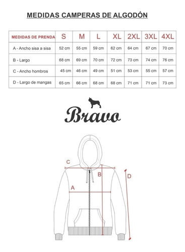 Campera De Algodón Crudo, Hombre. Bravo Jeans. T S Al 4xl