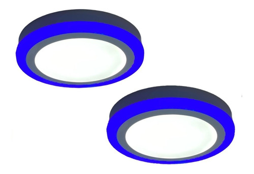 Pack X2 Plafon Led Plafon Techo Focos Led Interior 18+6w Azu