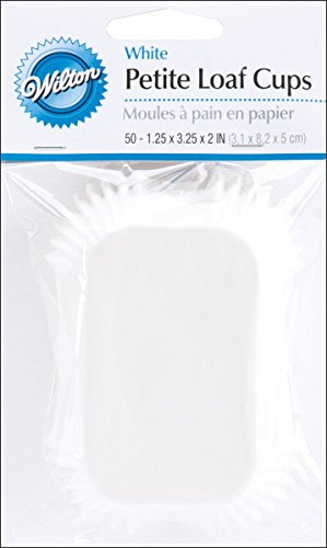 Wilton Petite Loaf Baking Cups, Blanco