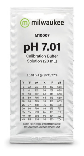 Solución Soluciones Calibración Ph7 Milwaukee M10007b 