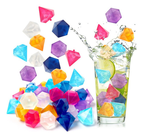 12 Hielos Reutilizables Lavables Divertidas Figuras Colores