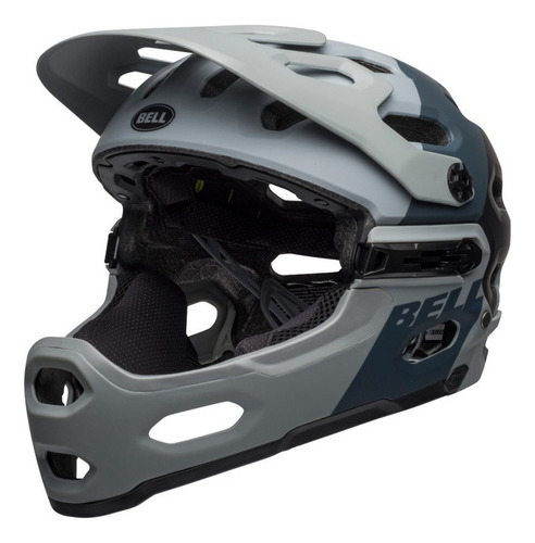 Casco Bell Enduro Super 3r Mips Gris Ciclismo Montaña Color Matte/Gloss Grays (2021) Talla Universal