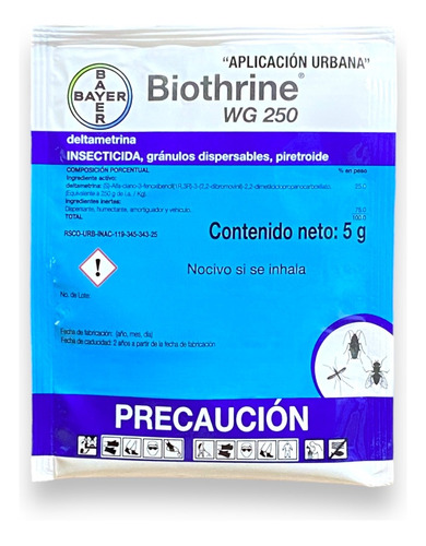 Biothrine Wg 250 Insecticida Para Cucarachas Chinches Moscas
