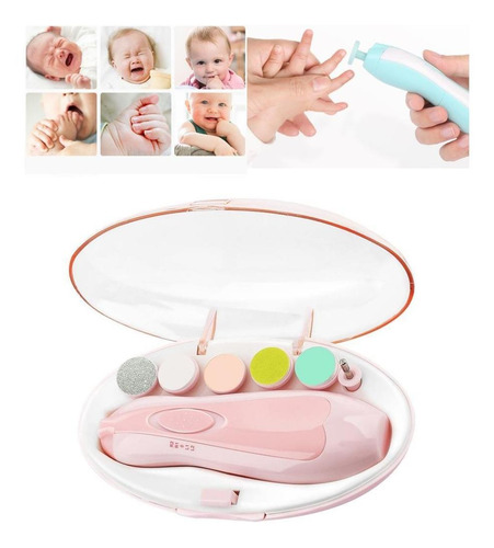 Set De Manicura Automática Para Bebé Recién Nacido Rosado