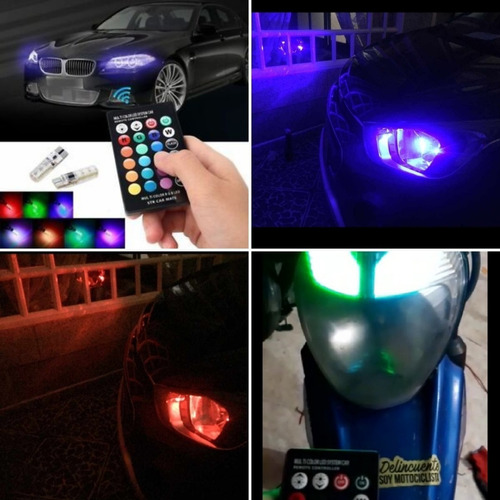 2 Cocuyos Led + Control + Funcion Multicolor  Moto/carro