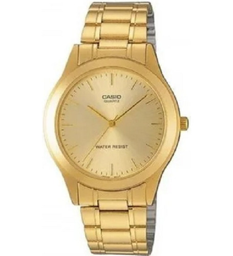 Reloj Casio Mtp-1128n-9a Análogo Dorado Para Hombre